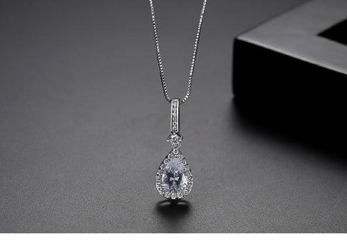 Copper set zirconium pendant necklace necklace wholesale