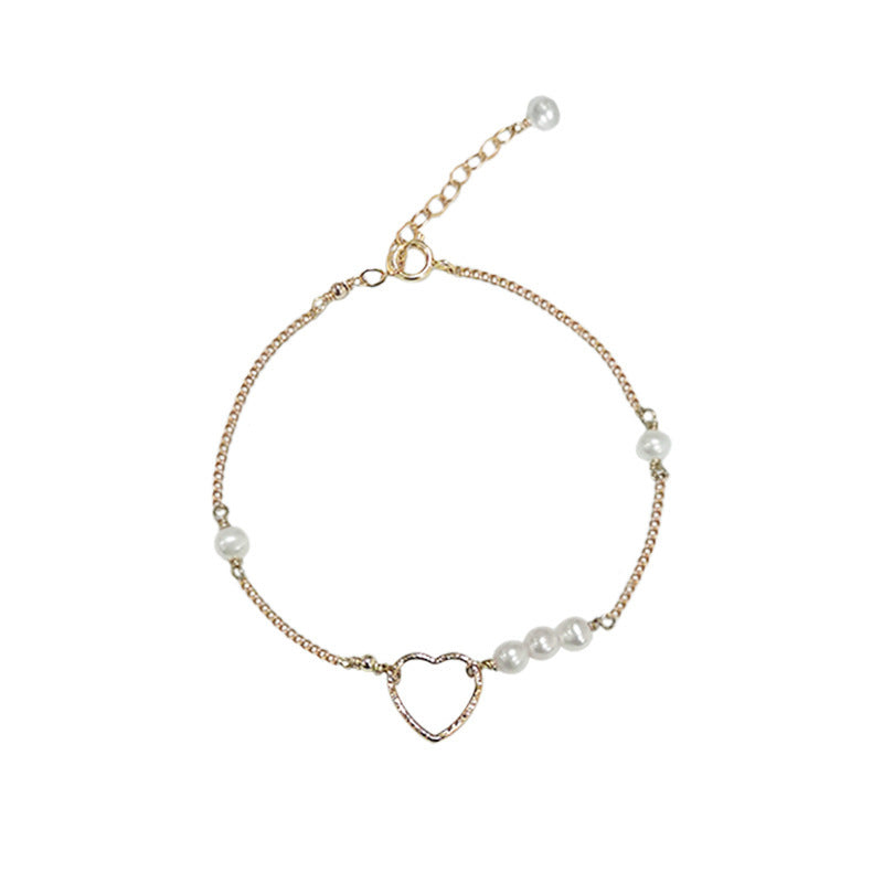 14K Gold Bag Natural Pearl Bracelet Women