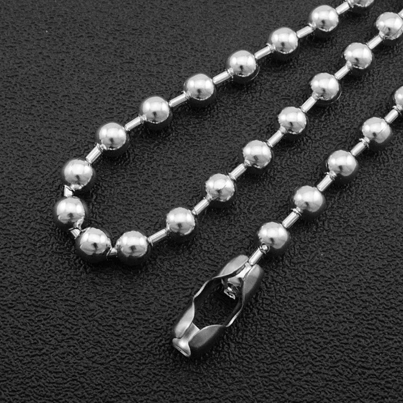 Bead Chain Ball Necklace Women's Necklace Long 40cm-60cm Men's Jewelry Chain Necklace