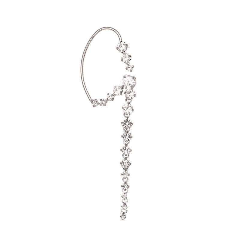 Long Simple Earrings Female Diamond Stud Earrings