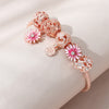 Gradient Color Daisy DIY Beaded Bracelet Hollow Diamond Flower Ball Bracelet