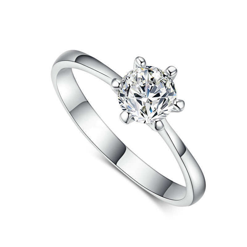 Zircon Micro Inlay Engagement Ring
