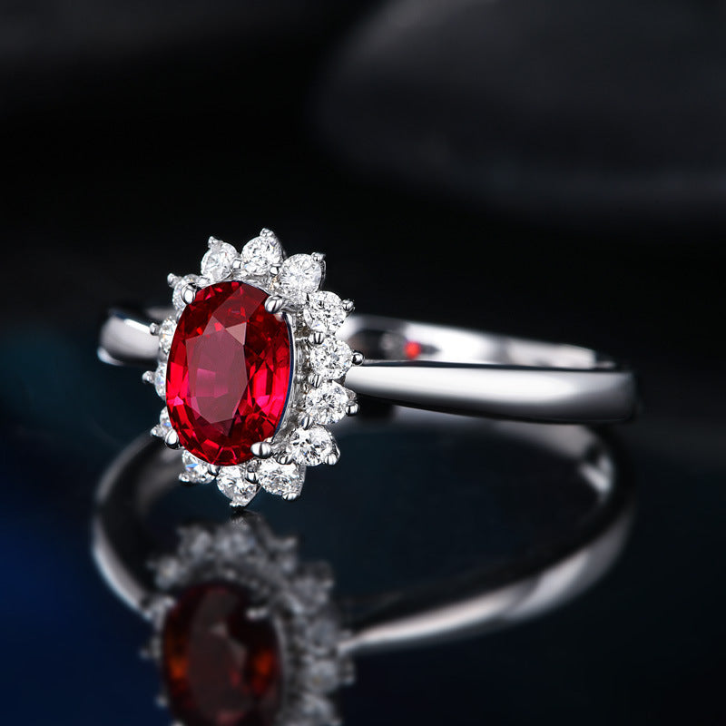 Colored Gemstone Princess Engagement Ring