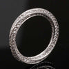 Full circle full diamond carat simulation diamond gold-plated women's ring Mobius ring row of diamonds