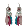 Leaf tassel earrings