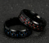 Carbon Fiber Ring Men's Ring Fashion Men's Titanium Steel Ring