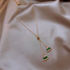 Scalloped Crystal Necklace