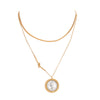 Round Plate Portrait Pendant Double-layer Necklace Necklace