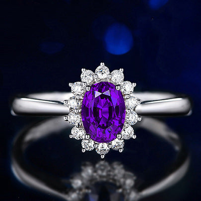 Colored Gemstone Princess Engagement Ring