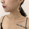 Metal geometric necklace