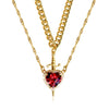 New Heart And Sword Necklace Set Couple Necklace