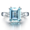 Carat Topaz Engagement Ring Colored Sapphire Ring