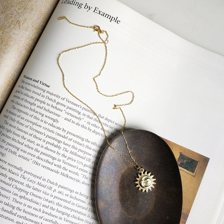925 sterling silver necklace moon design gold necklace chain