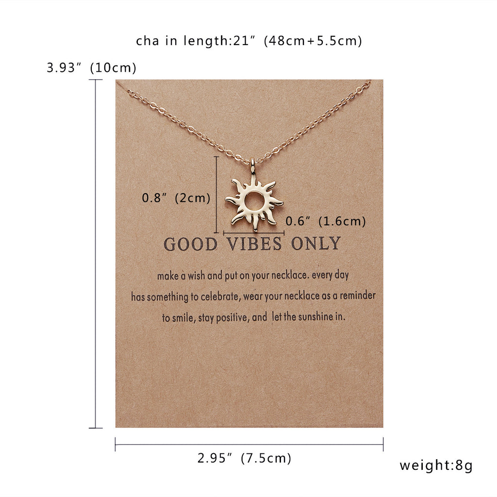 Sun alloy necklace