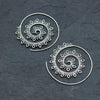 Exaggerated Lotus Spiral Gear-shaped Earrings