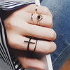Cross ring set tail ring personality joint ring index finger ring female