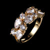 Color Zircon Ring Female Rose Gold Ring Jewelry