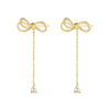 Bow tassel earrings