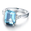 Carat Topaz Engagement Ring Colored Sapphire Ring