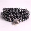 Black Gallstone 108Mala Bead Bracelet