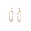 Korean Version Of Imitation Pearl Personality Wild Geometric Type Women's Earrings