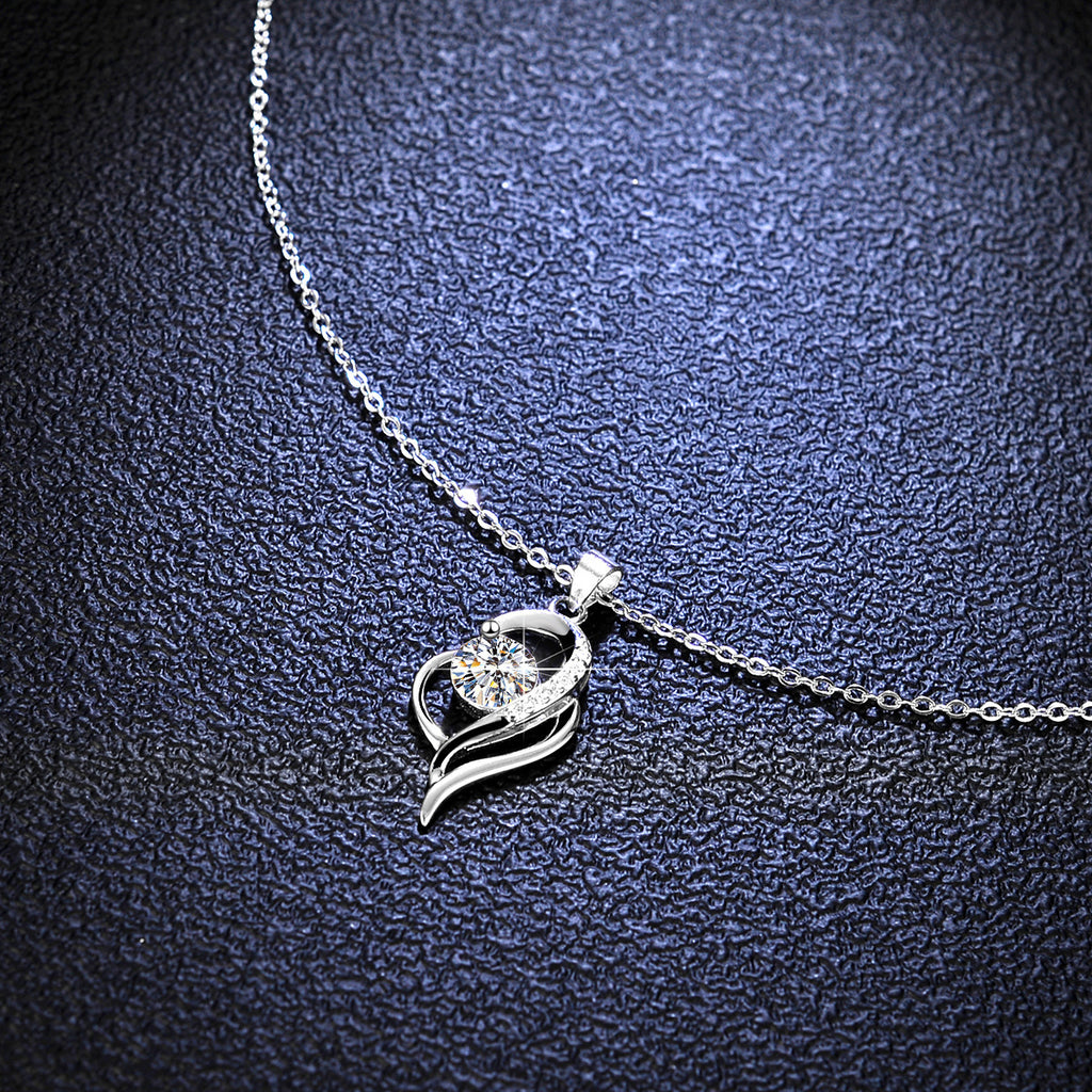 D-color Diamond Necklace Silver Pendant
