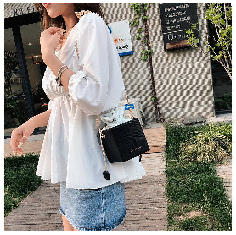 Women's bags new pumping bucket bag