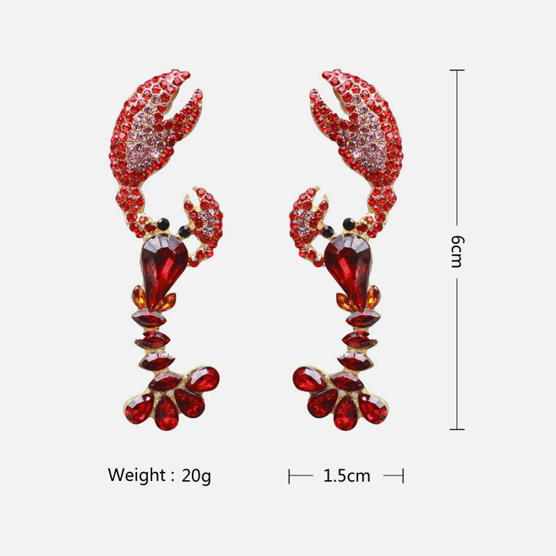 Temperament Earrings Lobster Shape Long Earrings Earrings