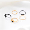 Cross ring set tail ring personality joint ring index finger ring female