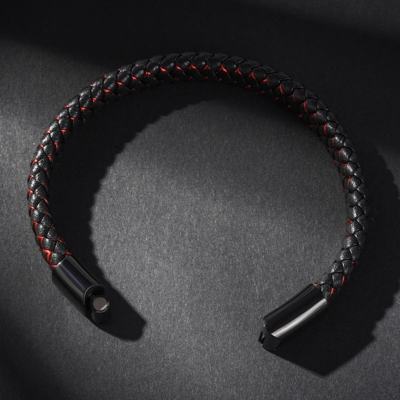 Titanium steel black woven Bracelet