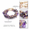 Natural 5-color Crystal Tassel Gravel Water Drop Bracelet Bracelet
