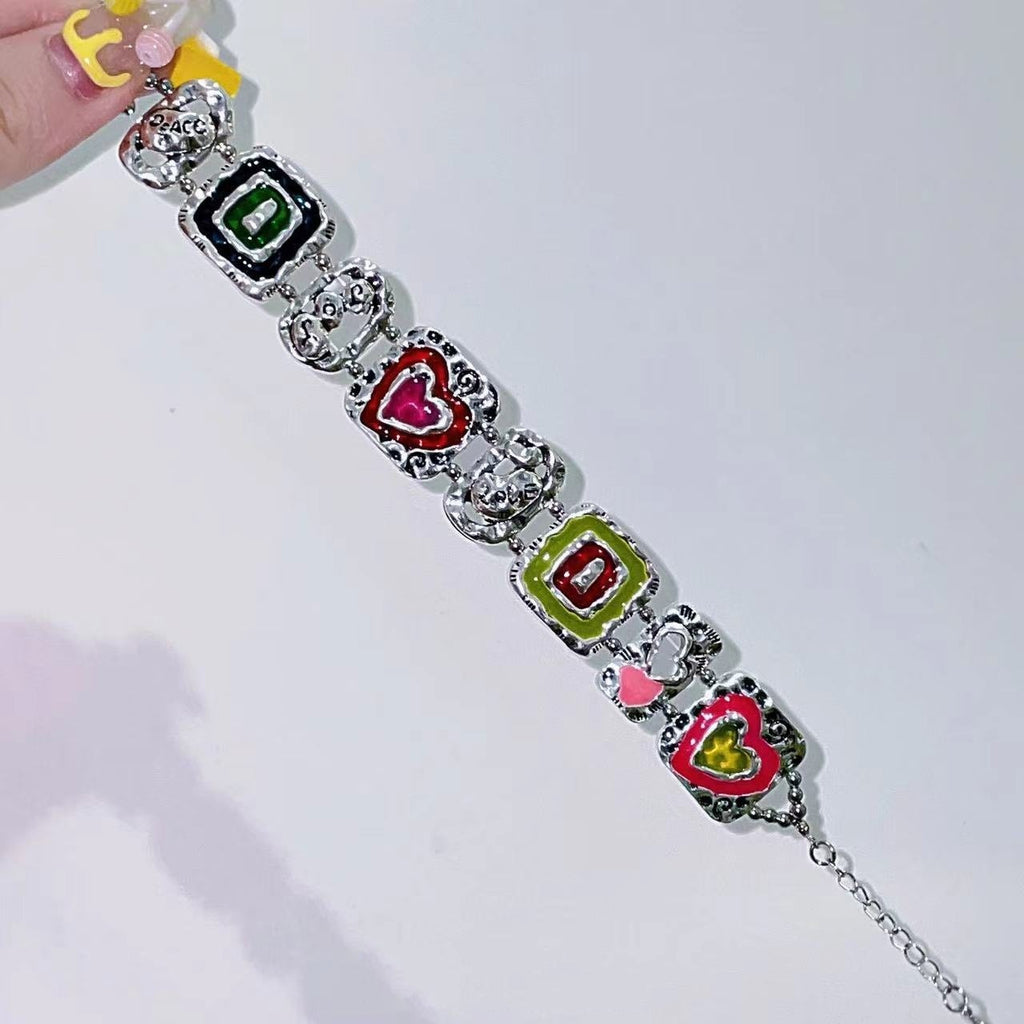 Embossed Color Enamel Bracelet Hot Girl