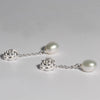Lotus Natural Freshwater Real Pearl Earrings Long Earrings