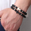 Natural Stone Bracelet Matte Black