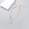 Round Plate Portrait Pendant Double-layer Necklace Necklace