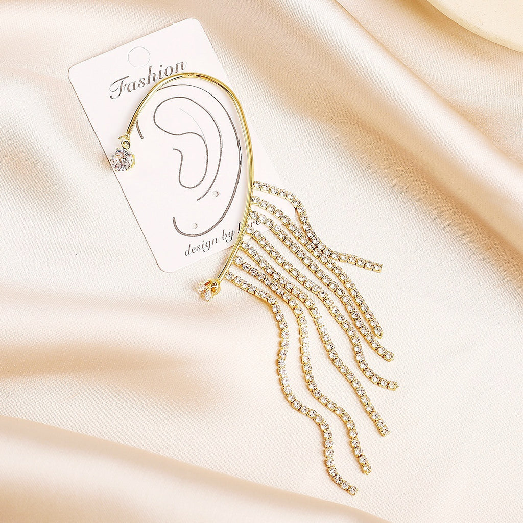 Women's Single Long Earrings Without Pierced Earrings