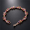 Rose Gold Colorful Zircon Bracelet Women