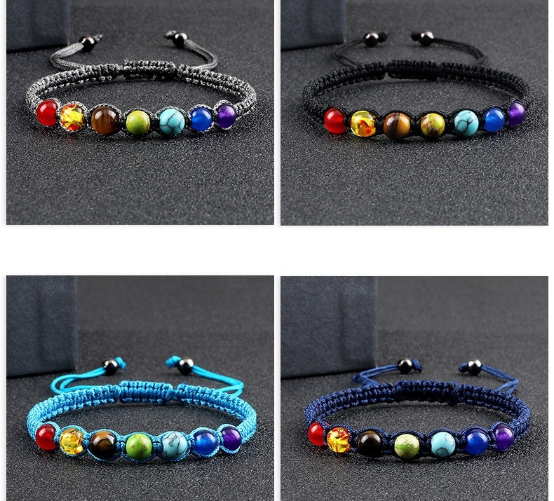 Round Seven-color Beads Accessories Bracelet
