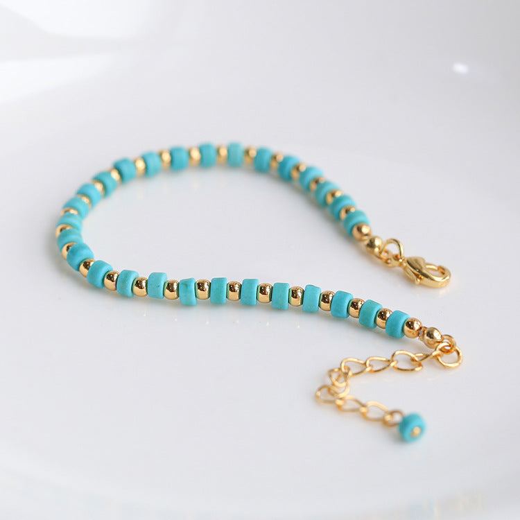 Women's Retro Fashion Color Stone Beaded Bracelet