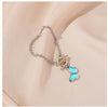 Simple Color Dripping Butterfly Pendant Bracelet