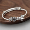 999 Sterling Silver Bow Bracelet For Women