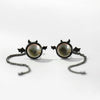 Female Devil 925 Sterling Silver Stud Earrings Mini