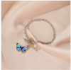 Simple Color Dripping Butterfly Pendant Bracelet