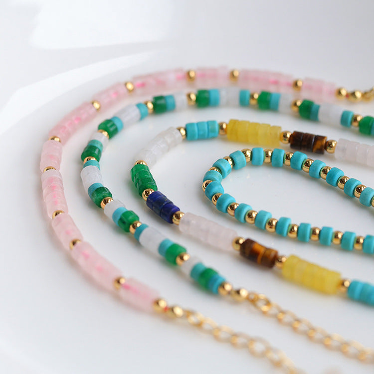 Women's Retro Fashion Color Stone Beaded Bracelet