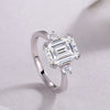 Baguette Diamond Ring Wedding Ring Luxury Moissanite Silver Ring