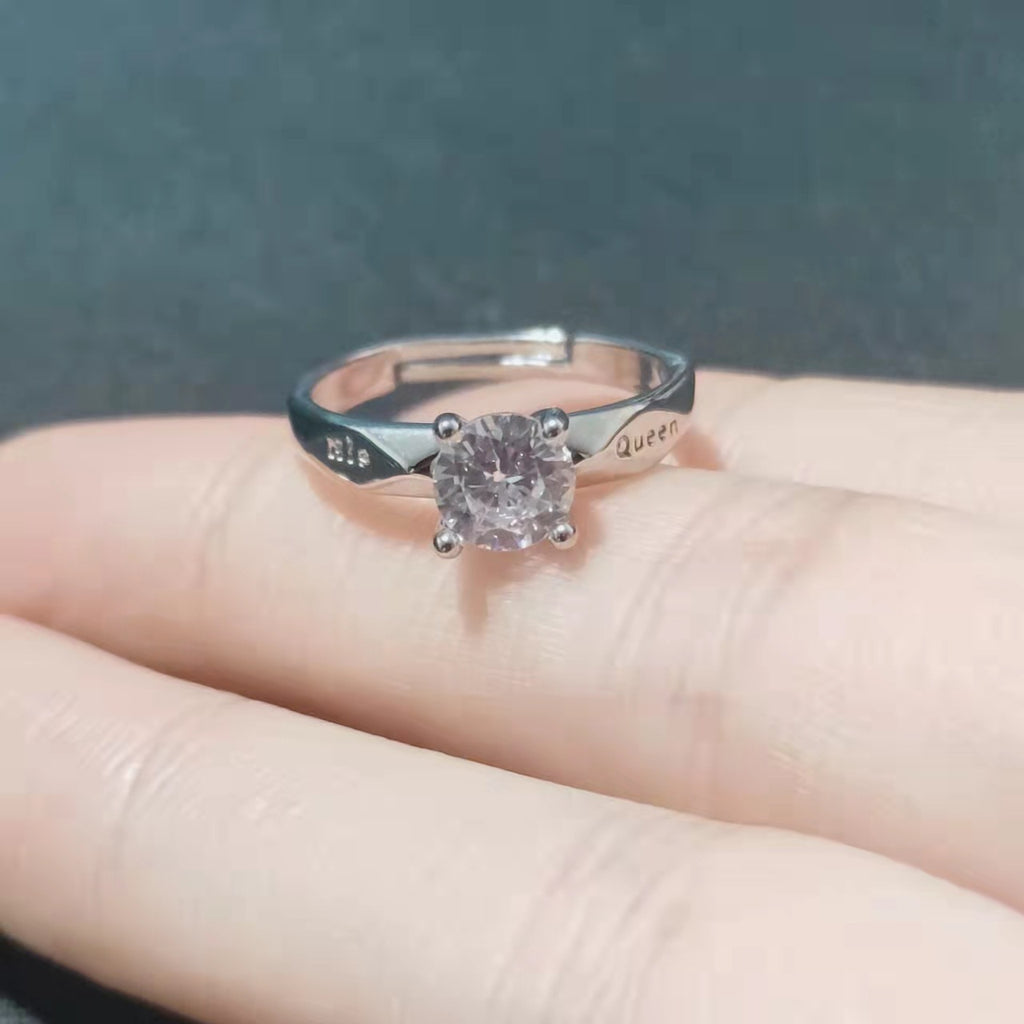 Couple Couple Rings Open Mouth White Gold Plated Men And Women