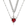 New Heart And Sword Necklace Set Couple Necklace