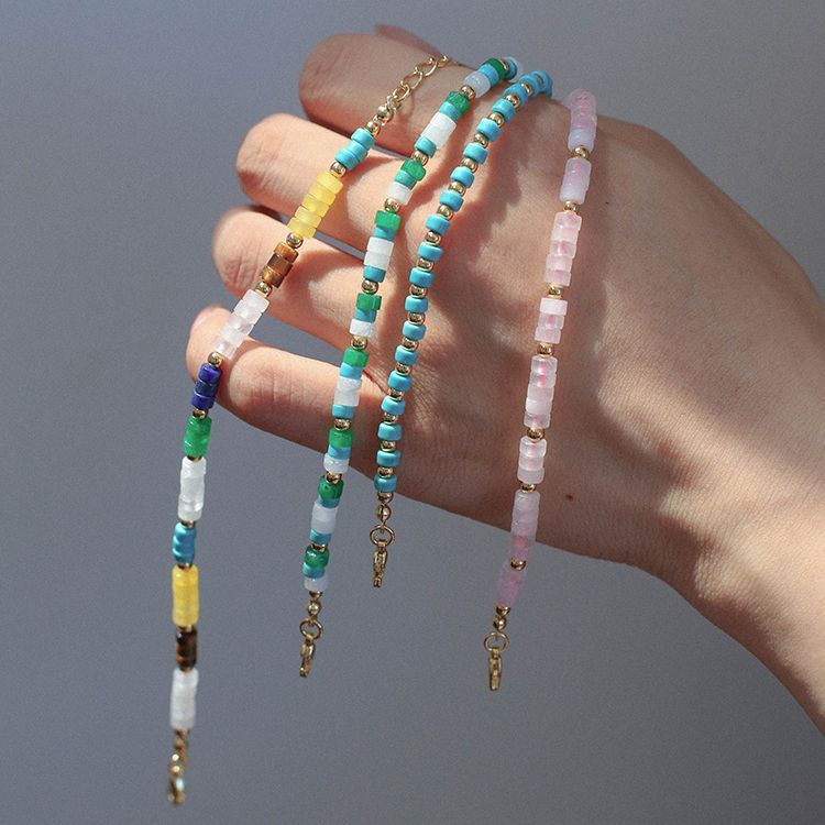 Women's Retro Fashion Color Stone Beaded Bracelet
