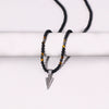 Magnet Diamond Stone Column Pendant Men's Necklace