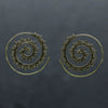 Exaggerated Lotus Spiral Gear-shaped Earrings